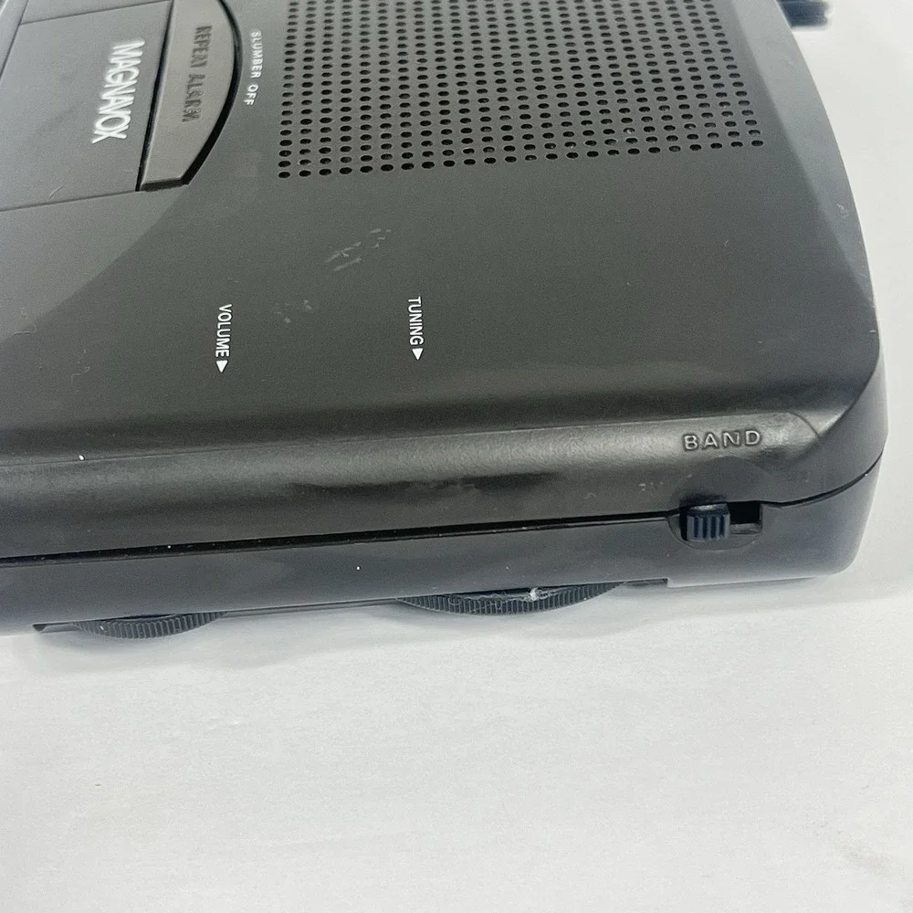 Magnavox AJ3040 FM AM Clock Radio Alarm Snooze Bedside Black Tested